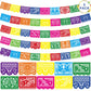 Heartome 90 FT Colorful Fiesta Party Decorations - 5 Pack Large Plastic Papel Picado Banner for Cinco De Mayo & Dia De Los Muertos Decor