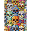 Mexican Day of The Dead (Dia de Los Muertos) 1000 Piece Puzzles for mature-themeds  Artistic Skull Flower for mature-themeds Puzzle  for Gifts Birthday Party Games Family  27.5 * 19.7 inch Dust Free Puzzle