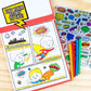 Made By Me Make Your Own Comic Book Storytelling Kit For Kids, 15-Page, Hardcover, How-To Draw Instructional Guide, Comic Inspired Stickers & Stamp, Holographic Stickers, 5 Vibrant Markers