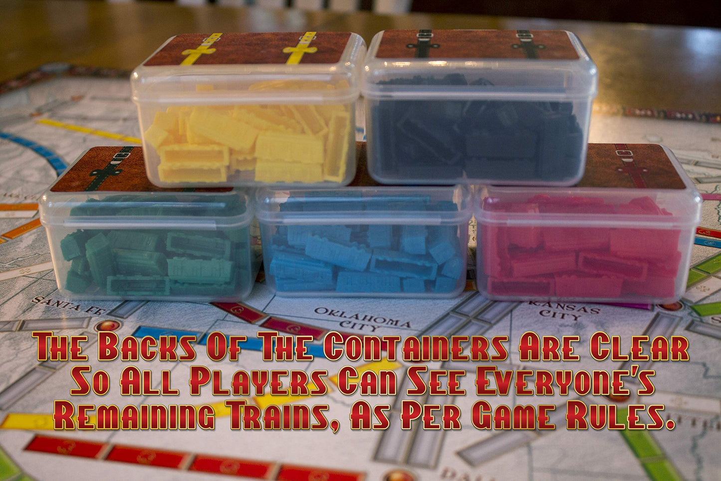 PRODUCT80 BitsBin Storage Cases for Ticket to Ride - 5 Vintage Style Suitcases, Multicolor, Compatible with Original & Europe Versions
