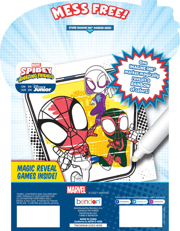 Marvel Spidey and His Amazing Friends Coloring Book - 20 Pages, Mess-Free Marker, Multicolor, Model 50837