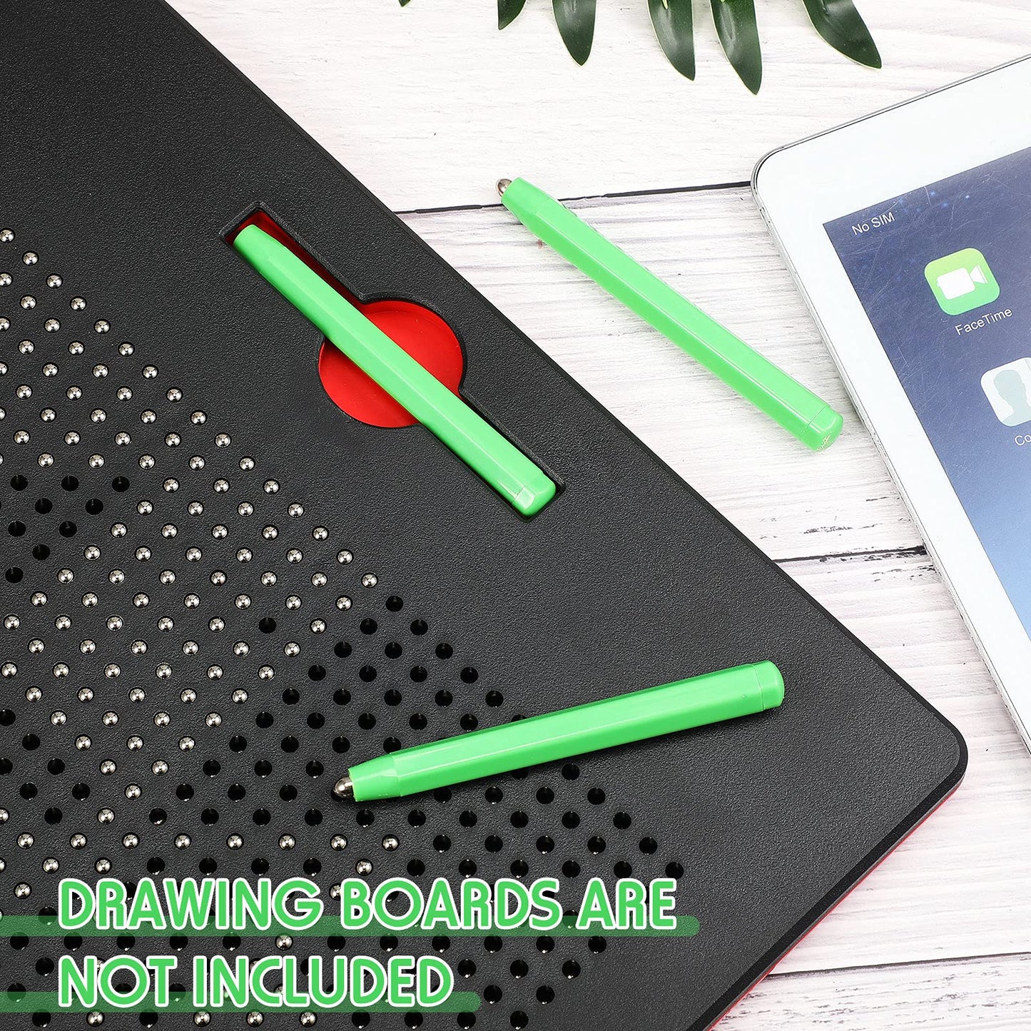 Outus Magnetic Drawing Pen Set - 3 Replacement Stylus Pens for Magnapad - Green - Durable ABS Material