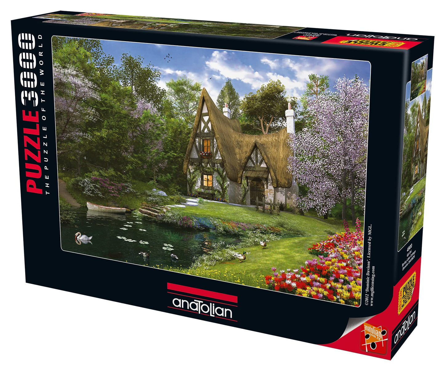 Anatolian 3000 Piece Jigsaw Puzzle - Spring Lake Cottage, Multicolor, Model #4900, Cardboard