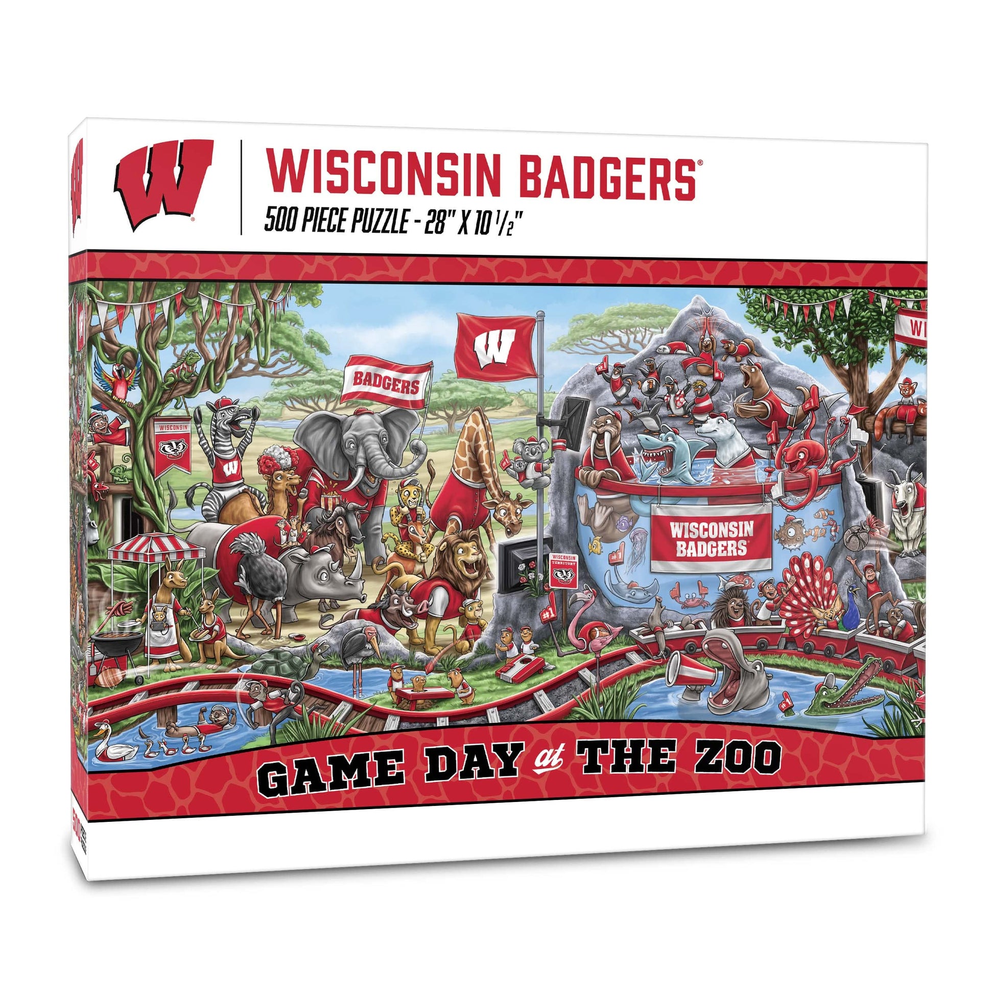 YouTheFan NCAA Wisconsin Badgers Game Day at The Zoo 500pc Puzzle