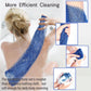 BHYTAKI African Net Sponge - 2 Pack Exfoliating Nylon Bathing Scrubber, Black & Blue