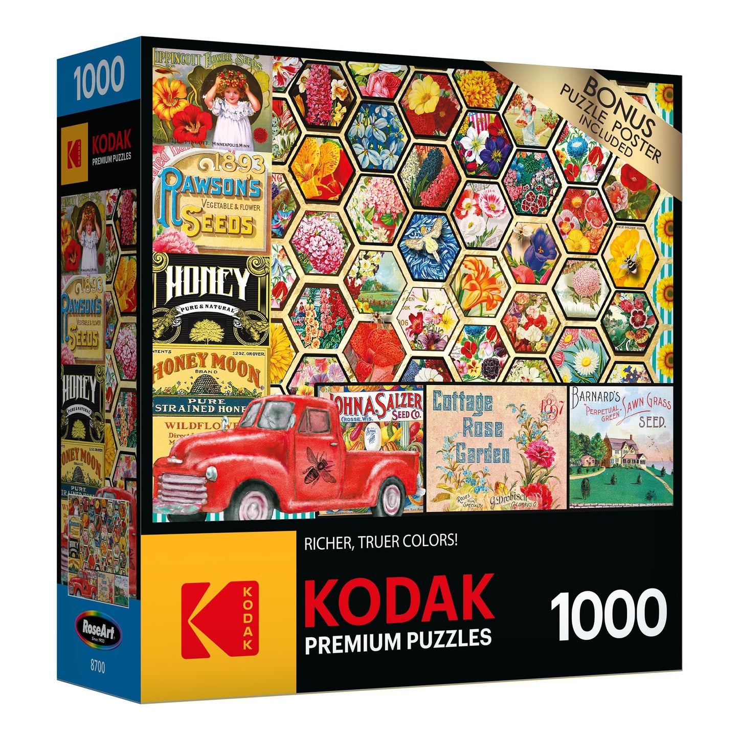 Roseart - Kodak Premium - Honeycomb Flowers And Seeds - 1000 Piece Jigsaw Puzzle For Adults
