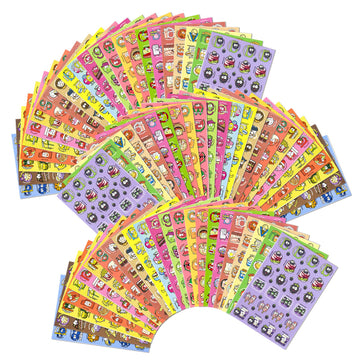 Vkpi Scratch And Sniff Stickers, 1728 Pieces Fruits And Foods Snacks Smelly Stickers, 24 Different Scents, 72 Sheets, 144 Design