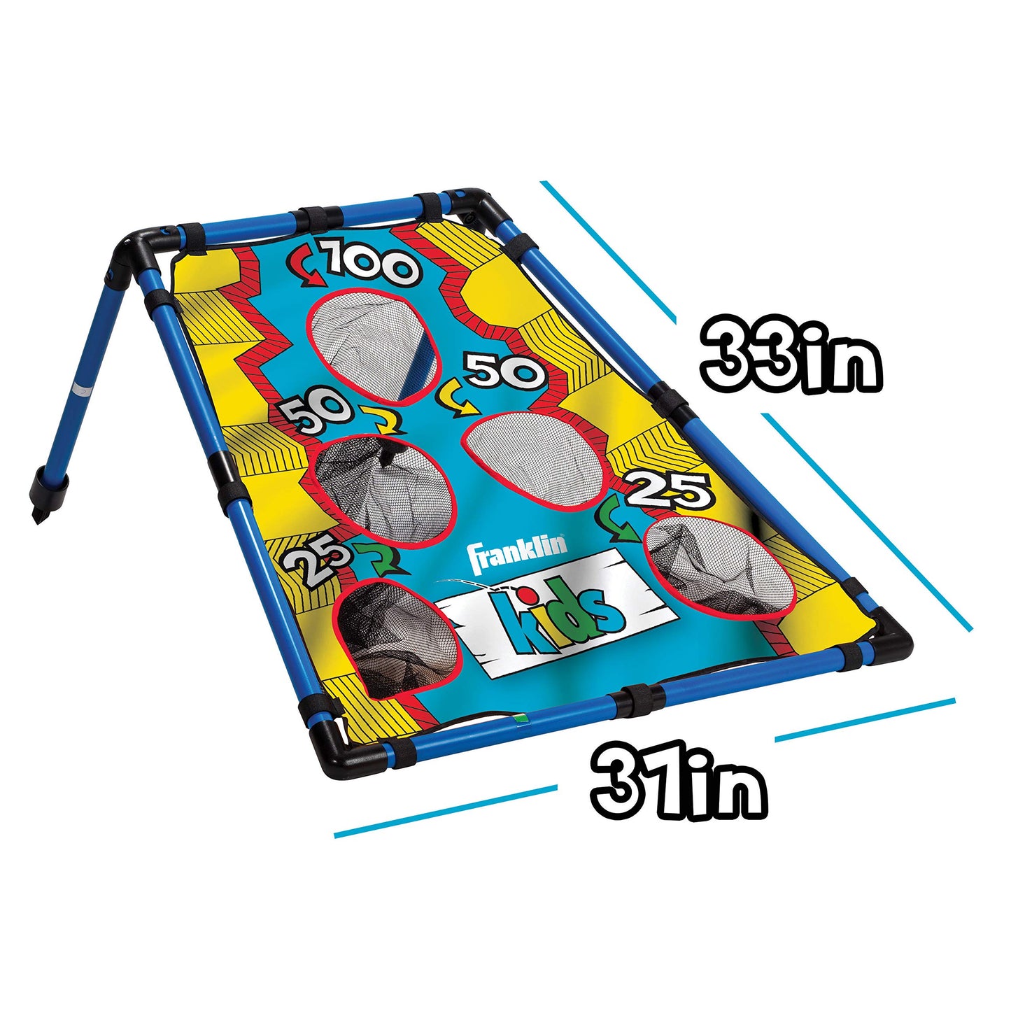 Franklin Sports Kids Bean Bag Toss - 5 Hole Bean Bag Toss Game With (4) Bean Bags - Portable Indoor + Outdoor Target - 31' X 33'