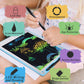 LCD Writing Tablet for Kids Set of 2 - Colorful Doodle Board - 10 Inch Erasable Reusable Drawing Pad- Orange Blue, Learning Toys