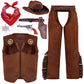Spooktacular Creations Boys Halloween Cowboy Costume, Deluxe Brown Western Outfit Set, Size S (5-7 yrs), Toddler Dress-up, RolePlay