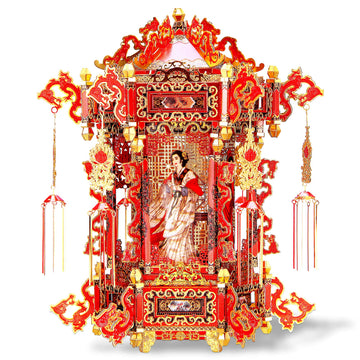 Piececool 3D Puzzles For Adults, Palace Lantern Diy 3D Metal Models Kit,Chinese Traditional Culture 3D Models Puzzle Fidget Toys Hobbies For Men, Great Christmas Birthday Gifts-257 Pcs