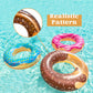 Joyin Donut Pool Float With Glitters 32.5” (3 Pack), Funny Tube Toys For Swimming Pool Party And Donut Party Supplies