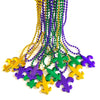 Ysppf Mardi Gras Party Beads Necklace Gold Purple Green Parade Party Favor(12 Pcs)