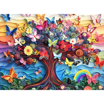 Jigsaw Puzzles 300 Pieces for mature-themeds Butterfly Puzzle 300 Piece Puzzle for mature-themeds Recycled Cardboard Puzzles for mature-themeds Kids Tree Jigsaw Puzzle Games Family Activity Great Gift 20.5x15 in
