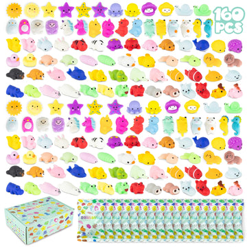 Bonnyco Mochi Squishy Toys Bulk For Party Favors For Kids Pack 160 Goodie Bags Stuffers For Kids, Kids Party Favors, Squishy Fidget Toys | Mini Toys, Pinata Stuffers, Birthday Boys Girls Kawaii