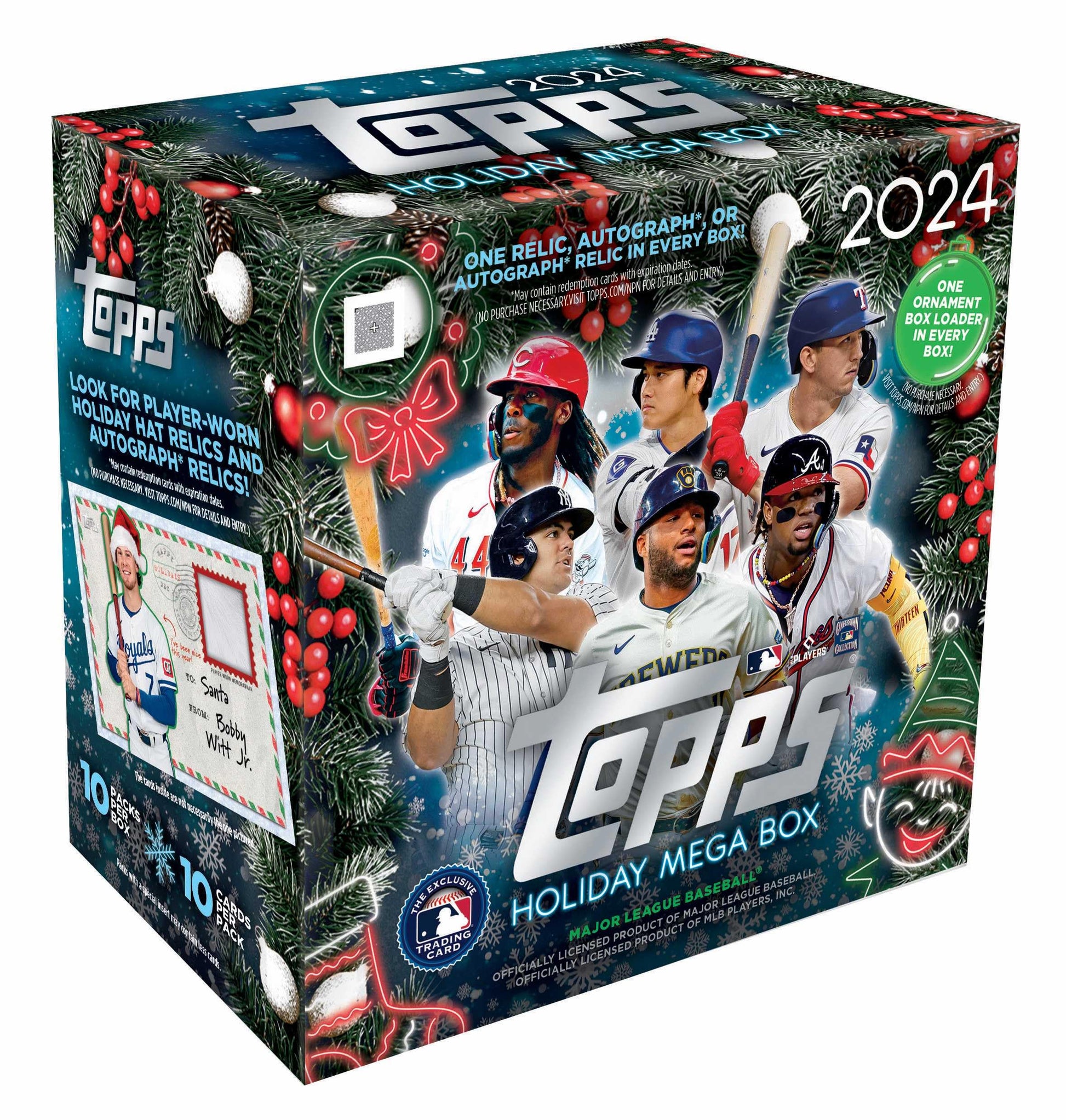 Topps 2024 Baseball Holiday Mega Box: Holiday-Themed Trading Cards, 100 Pieces