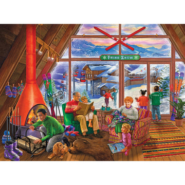 Roseart - Back To The Past - Ski Lodge - 750 Piece Jigsaw Puzzle For Adults