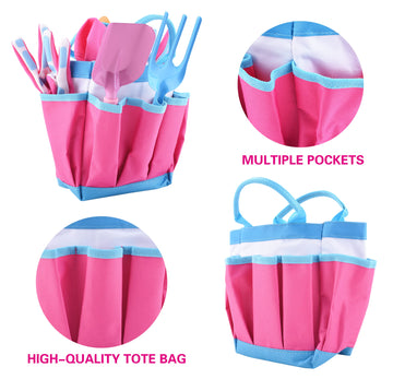 Joyin Unicorn Kids Gardening Tool Set Toy Includes Watering Can And Planter, Sun Hat, Gloves, Apron And Kids Gardening Kit Like