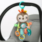 Bright Starts Sloth Plush Playful Pals Take-Along Bpa-Free Stroller Baby Toy, Age Newborn+