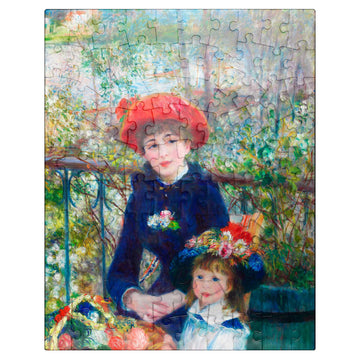 MyPuzzle Two Sisters On The Terrace 1881 by Pierre-Auguste Renoir - enhanced 100 Piece Jigsaw Puzzle for mature-themeds