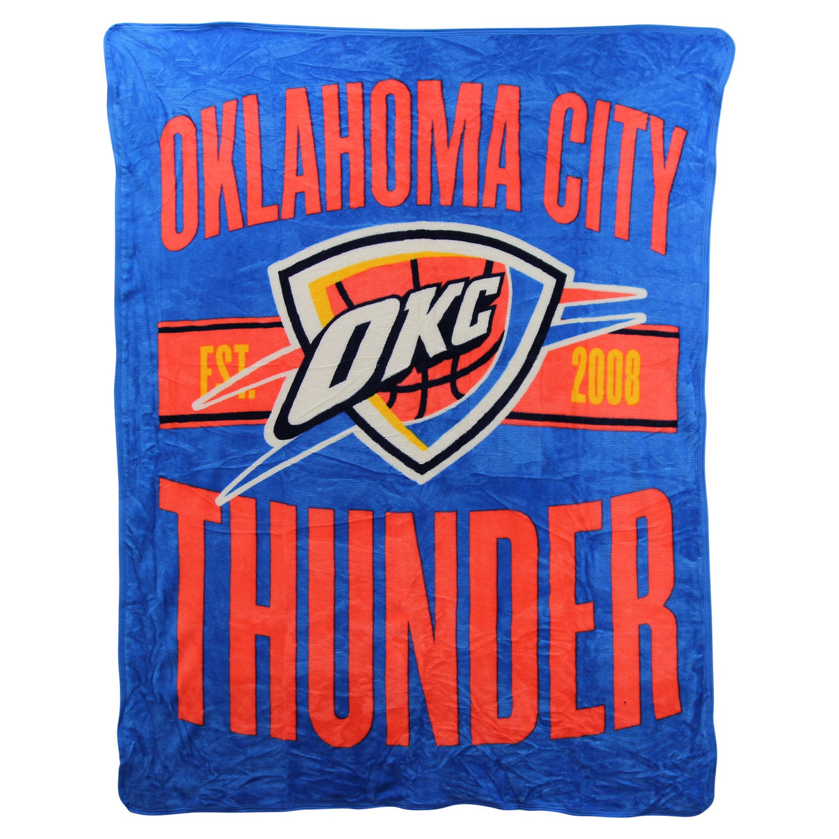 NBA Oklahoma City Thunder Micro Raschel Throw, One Size, Multicolor