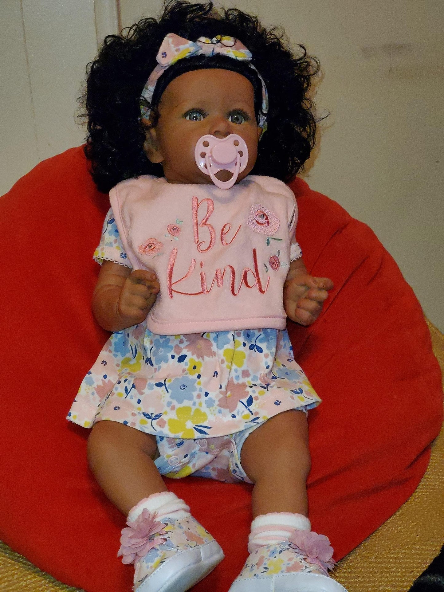ZTDOLL Reborn Baby Dolls Girls Real Lifelike Baby Dolls African American Handmade Realistic Girl Baby Doll in Soft Vinyl and Wei