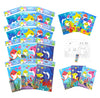TINYMILLS Shark Family Coloring Book Set with 12 Coloring Books and 48 Crayons Shark Family Birthday Party Supplies Favor Bag Fi