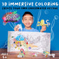 Creativity for Kids Wonder Worlds 3D Coloring Craft Kit: Underwater Adventure - Arts and Crafts for Kids Ages 5-7+, DIY Kit and