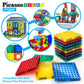 Picassotiles 259Pcs Magnetic Brick Tile Building Block Combo Set Compatible With Other Tiles Over 50+ Combination Stem Toy Educa
