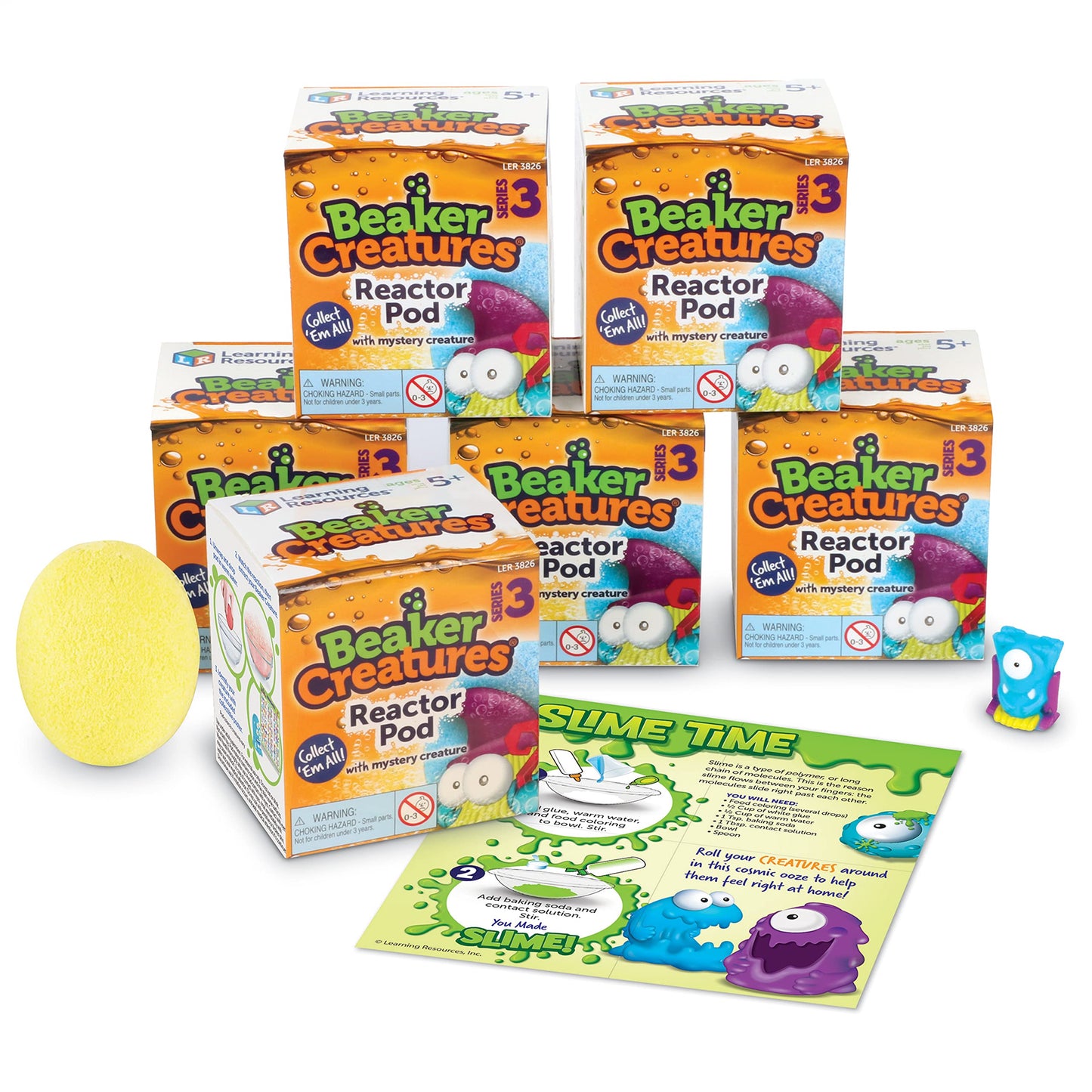 Learning Resources Beaker Creatures 6-Pack Pods - Multi-color STEM Toys for Kids, Ages 5+, Model LER3831