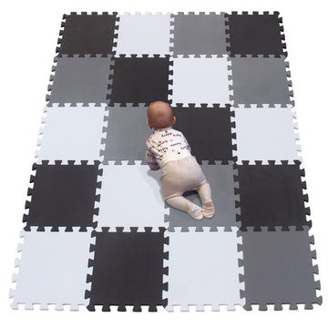 Yiminyuer® 20 Tiles (30Cm×30Cm×1Cm Each Tile) Baby Soft Puzzle Play Mats, Kids Thick Eva Foam Floor, Toddlers & Children'S Soft Interlocking Mat R01R04R12G301020