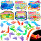 Joyin 30 Packs Valentines Day Led Animal Pop Tubes Fidget Toys, Stretchy Tube Stress Relief Fidget Toy For Kids Valentine'S Scho