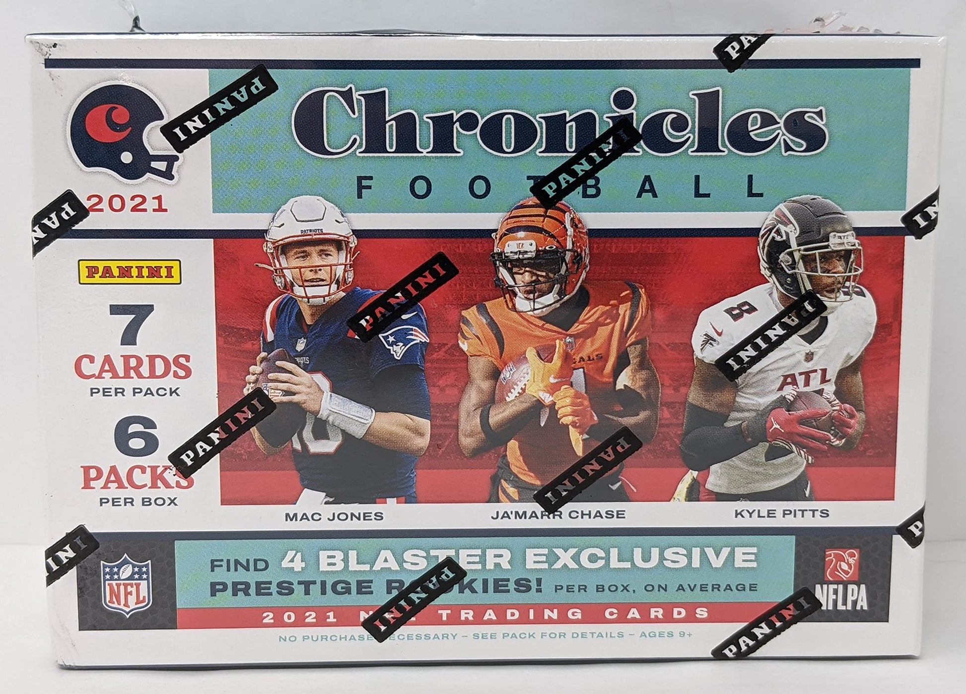 2021 Panini Chronicles Nfl Football Blaster Box (42 Cards Total) 4 Prestige Rookies + 8 Exclusive Pink Parallels