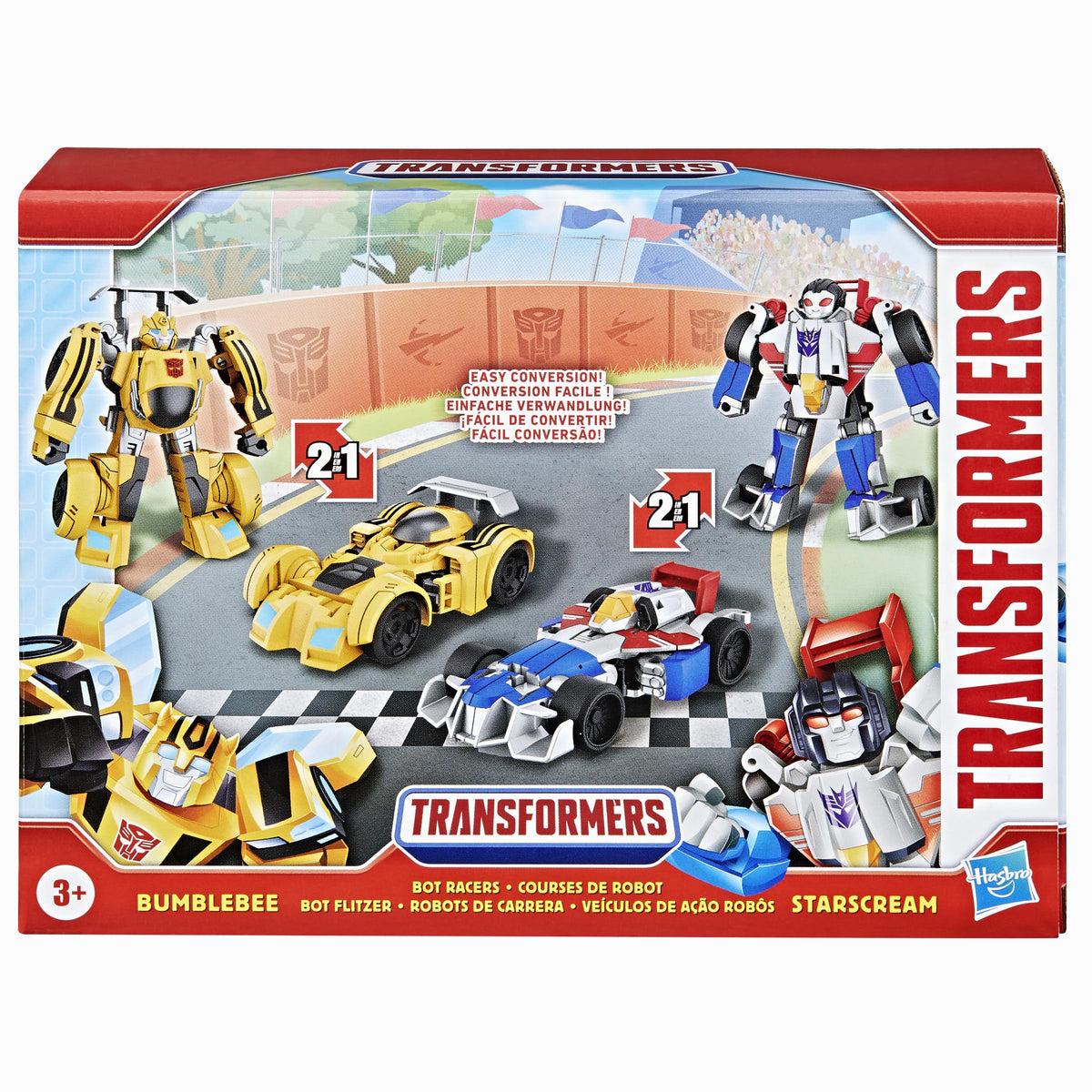 Transformers One All Racers TRANSFORMERS Bumblebee and Starscream Bot Racers Easy to Change from R ...