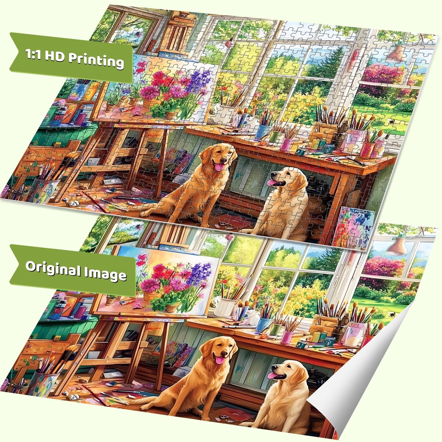 Jigsaw Puzzles for mature-themed 500 Piece 500 Piece Puzzles for mature-themeds Funny Puppy Theme Jigsaw Puzzles 500 Pieces Animal Pet Lover Challenging Puzzles Game Family Activity Party Gift Toy 20.5x15 in