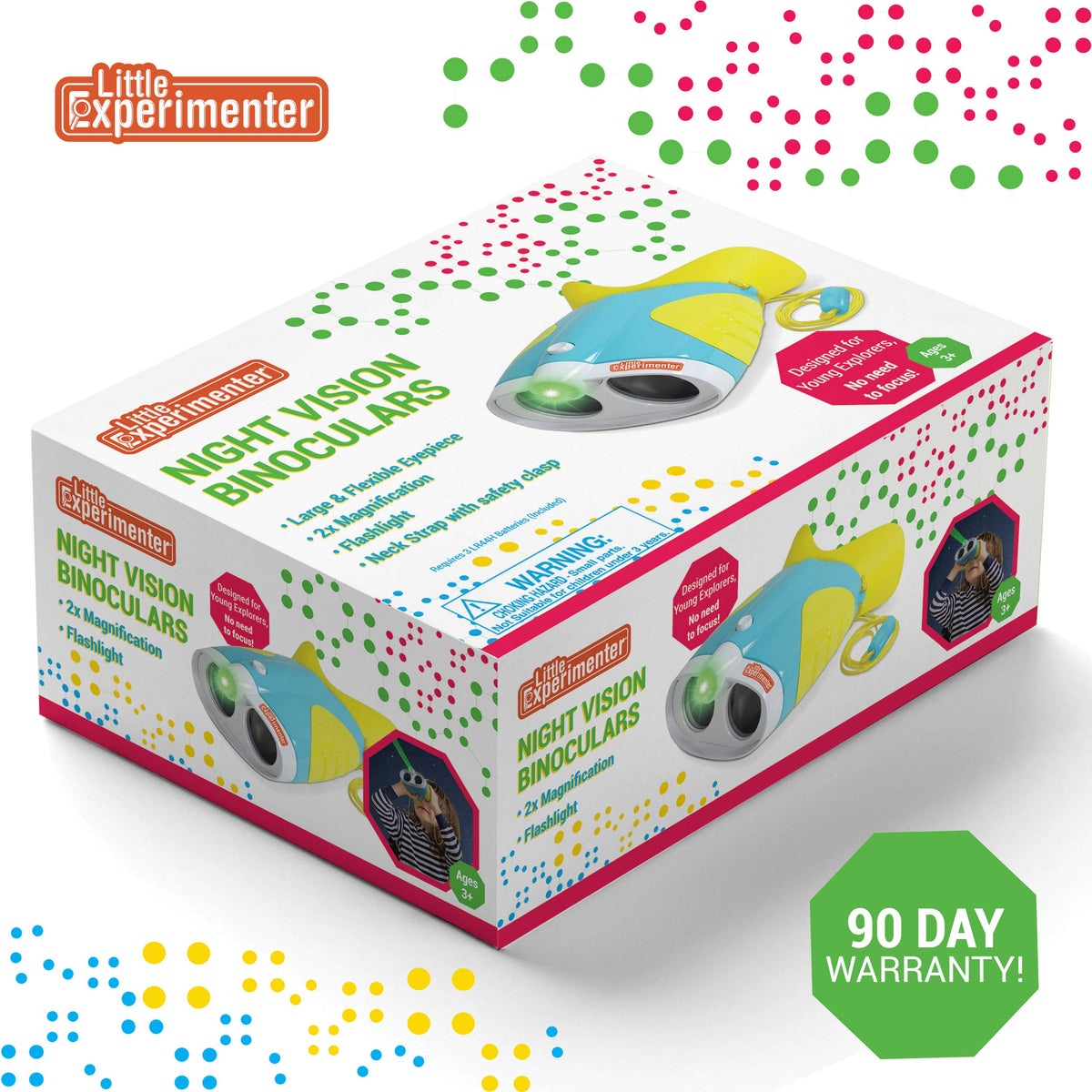 Toddler Night Vision Binoculars with Flashlight