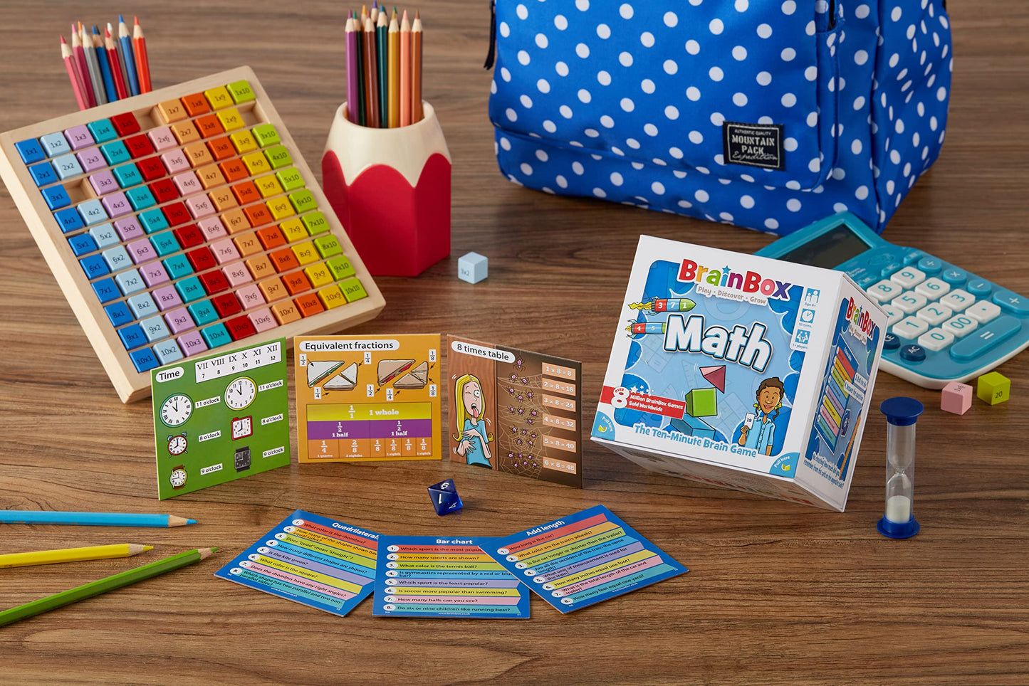 Brainbox Maths Card Game - Memory & Observation, Educational Numeracy Skills, Family-Friendly Trivia For Kids & Adults, Ages 8+,