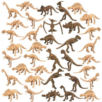 Ppxmeeudc 36 Pcs Dinosaur Fossil Skeletons Dinosaur Skeleton Toys Assorted Figures Dino Bones For Dino Sand Dig Science Play Party Favor Decorations