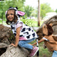 Little Adventures Animal Vest Costumes Dress Ups - Machine Washable Child Pretend Party And Nativity Outfits (Cow, Age 3-8)