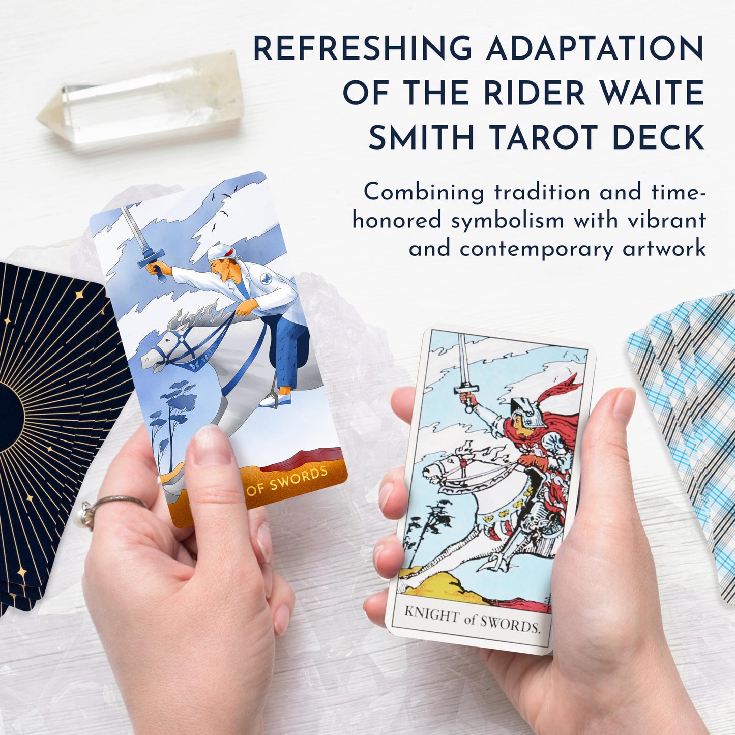 Ryve Awaken Tarot Cards Borderless With Guide Book - Modern Tarot Deck Inspired By The Rider Waite Tarot Deck - Tarot Cards For Beginners And Professionals, Beginner Tarot Decks With Guidebook
