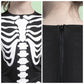 Spooktacular Creations Halloween Kids Skeleton Costume, Unisex Glow In The Dark Skeleton Jumpsuit With Gloves For Boys, Girls Halloween Dress Up, Role Play, Cosplay Party-3T
