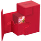 Ultimate Guard Flip'N'Tray 80+, Deck Case For 80 Double-Sleeved Tcg Cards + Dice Tray, Red, Independent Magnetic Closure & Microfiber Inner Lining