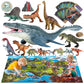 Oriate Dinosaur Toys Playset with Large Mat, 45 Pieces, Realistic Mosasaurus, T-Rex, Spinosaurus, Plastic, Great Gifts for Kids 3-7