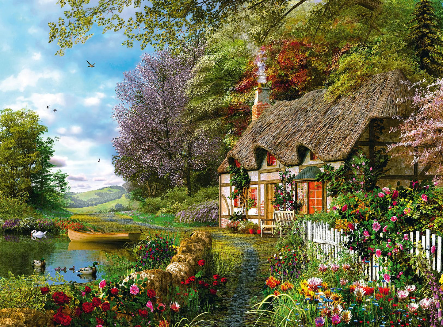 Ravensburger 1500-Piece Country Cottage Jigsaw Puzzle | enhanced Quality | Anti-Glare Surface | Precision Fit | Great Gift for Puzzle Enthusiasts