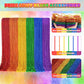 Yaxinrui 144 Pcs Pride Beads Necklaces, Lgbtq Pride Beads Stuff Accessories Metallic Rainbow Bead Necklaces For Gay Lesbian Prid