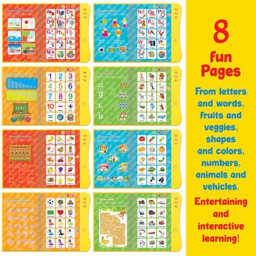 Abc Learning For Toddlers Sound Book, Ideal For Learning & Education Toys, Speech Therapy Toys, Preschool Learning Toys, 8 Page