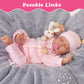 Milidool Lifelike Reborn Baby Dolls-18 Inch Sleeping Realistic Newborn Baby Dolls, Soft Cloth Body With Feeding Toy For Kids Age