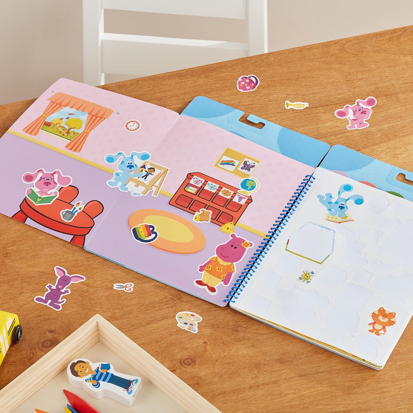 Melissa & Doug Blues Clues & You! Restickable Stickers Pad - Places Blue Loves