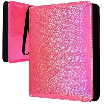 Dosanlues 9 Pocket Card Binder - 1080 Double Sided Pocket PU enhanced Zip Trading Card Binder Collectible Card Albums for MTG  TCG  Sports Cards  Game Cards - Bling Pink