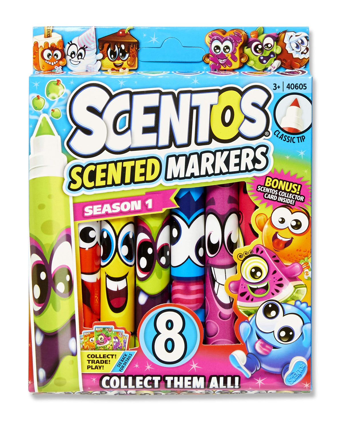 Scentos Classic Scented Markers for Kids Ages 4-8 - Colored Markers for ...
